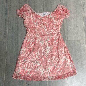 Sage The Label Paisley Print Cap Sleeve Lined A-Line Mini Dress Size Large